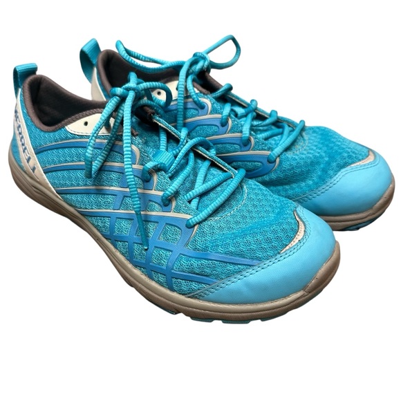 Inov-8 Shoes - Merrell Barr Access Arc 4 Womens Women's Teal and Gray Athletic Shoes Size 7.5